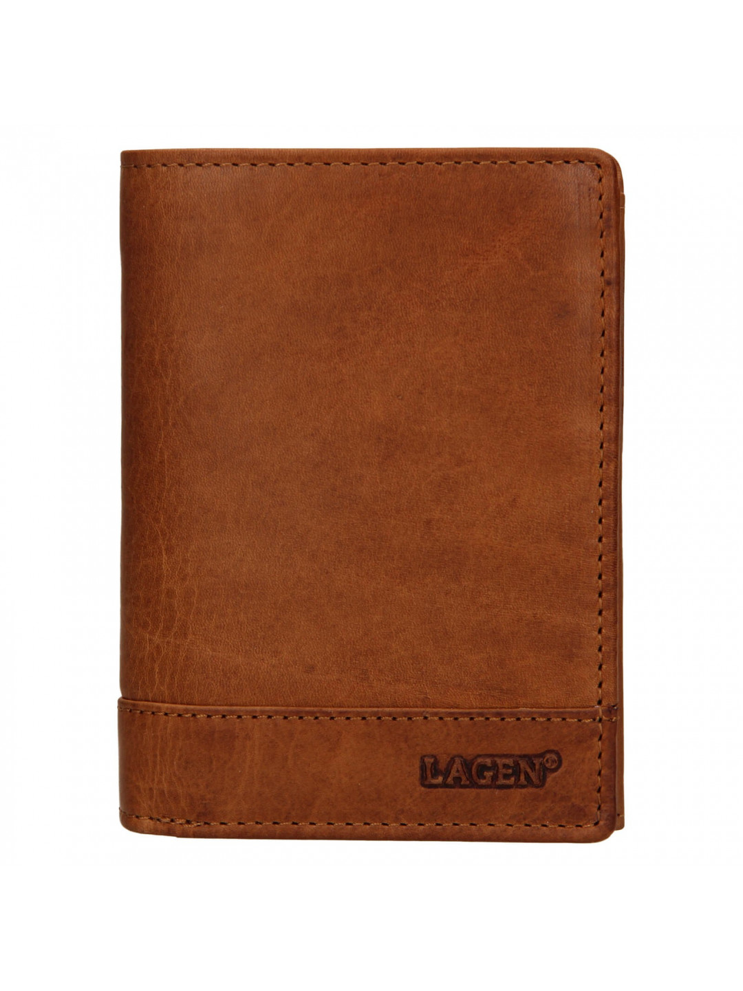 Pánská kožená peněženka Lagen Thores – koňak